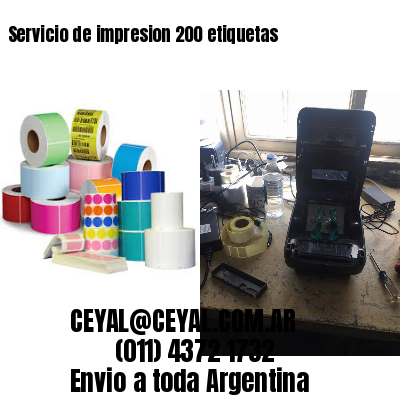 Servicio de impresion 200 etiquetas