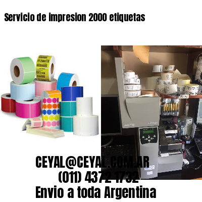 Servicio de impresion 2000 etiquetas