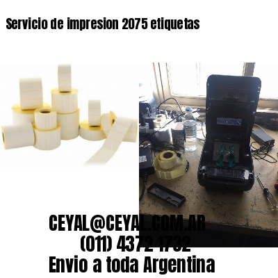 Servicio de impresion 2075 etiquetas