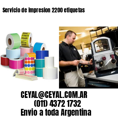 Servicio de impresion 2200 etiquetas