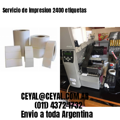 Servicio de impresion 2400 etiquetas