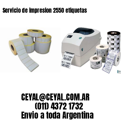 Servicio de impresion 2550 etiquetas