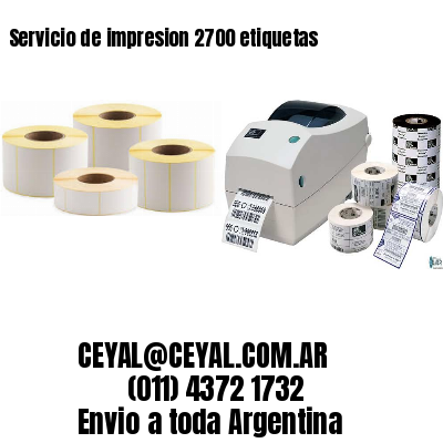 Servicio de impresion 2700 etiquetas