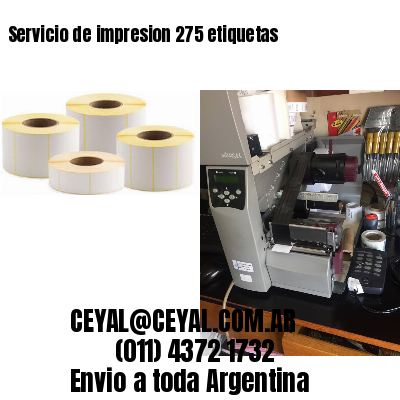 Servicio de impresion 275 etiquetas