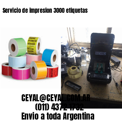 Servicio de impresion 3000 etiquetas