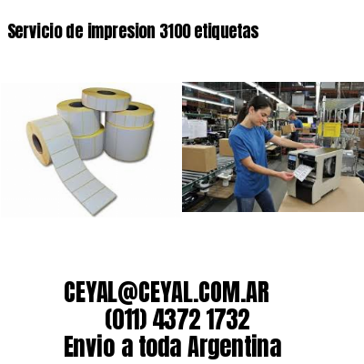 Servicio de impresion 3100 etiquetas