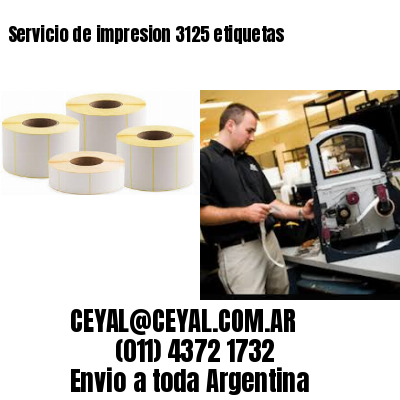 Servicio de impresion 3125 etiquetas