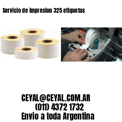 Servicio de impresion 325 etiquetas