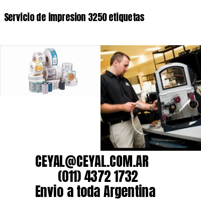 Servicio de impresion 3250 etiquetas