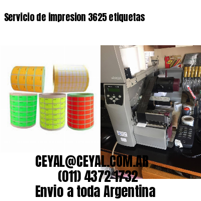 Servicio de impresion 3625 etiquetas