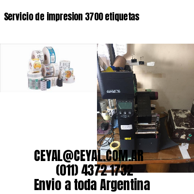 Servicio de impresion 3700 etiquetas