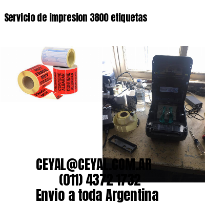 Servicio de impresion 3800 etiquetas