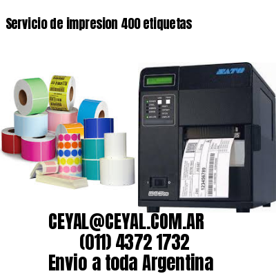 Servicio de impresion 400 etiquetas