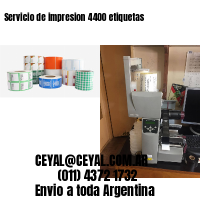 Servicio de impresion 4400 etiquetas