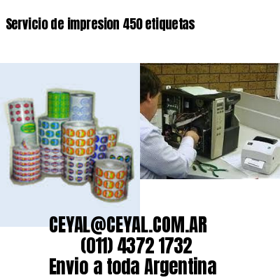 Servicio de impresion 450 etiquetas