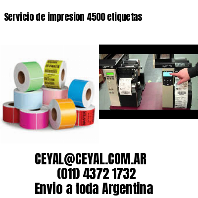 Servicio de impresion 4500 etiquetas