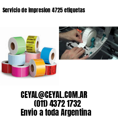 Servicio de impresion 4725 etiquetas