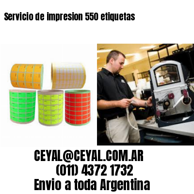 Servicio de impresion 550 etiquetas