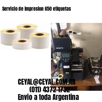 Servicio de impresion 650 etiquetas