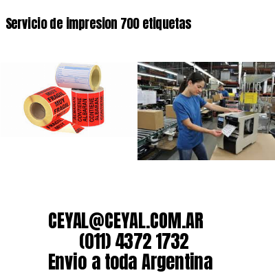 Servicio de impresion 700 etiquetas