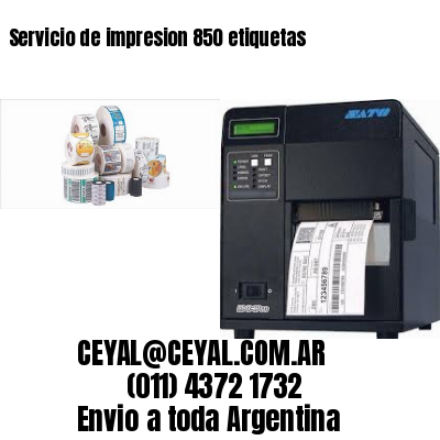 Servicio de impresion 850 etiquetas