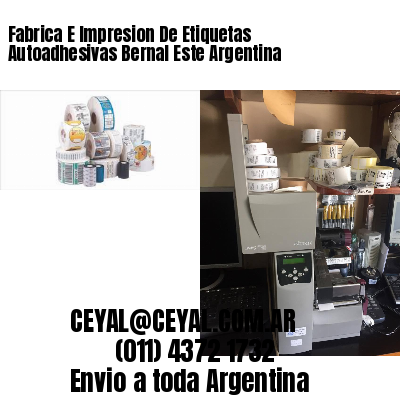 Fabrica E Impresion De Etiquetas Autoadhesivas Bernal Este Argentina