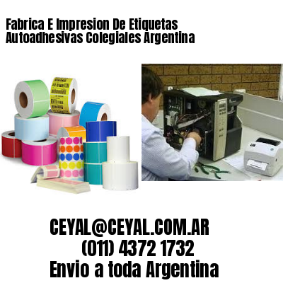 Fabrica E Impresion De Etiquetas Autoadhesivas Colegiales Argentina