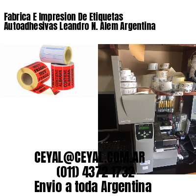 Fabrica E Impresion De Etiquetas Autoadhesivas Leandro N. Alem Argentina