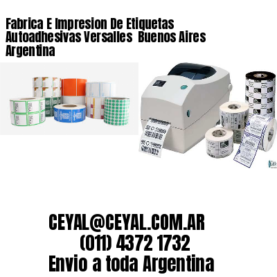 Fabrica E Impresion De Etiquetas Autoadhesivas Versalles  Buenos Aires Argentina