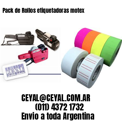 Pack de Rollos etiquetadoras motex