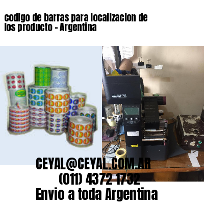 codigo de barras para localizacion de los producto – Argentina