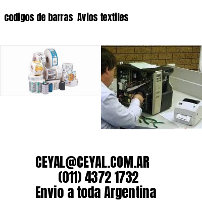 codigos de barras 	Avios textiles