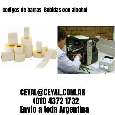 codigos de barras 	Bebidas con alcohol