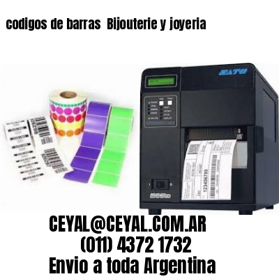 codigos de barras 	Bijouterie y joyeria