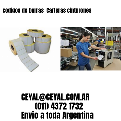 codigos de barras 	Carteras cinturones