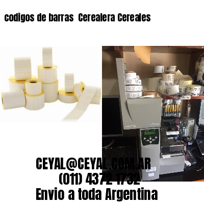 codigos de barras 	Cerealera Cereales