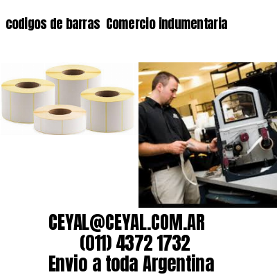 codigos de barras 	Comercio indumentaria