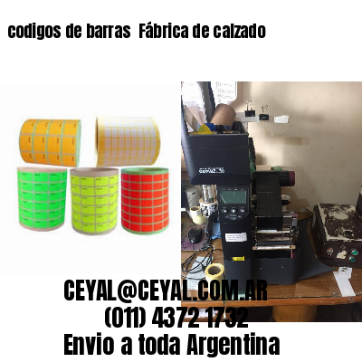 codigos de barras 	Fábrica de calzado