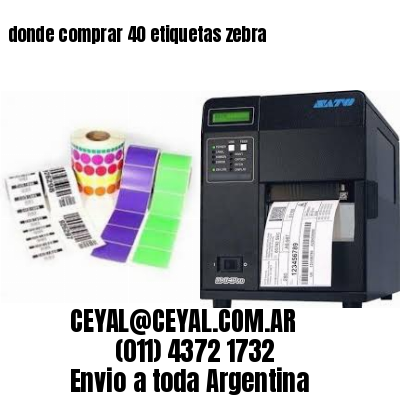 donde comprar 40 etiquetas zebra