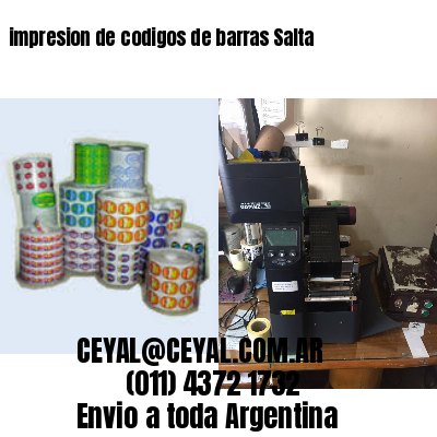 impresion de codigos de barras Salta