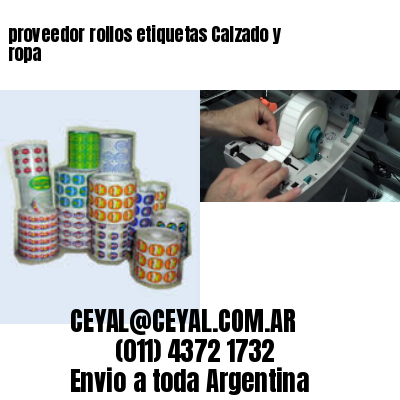 proveedor rollos etiquetas Calzado y ropa