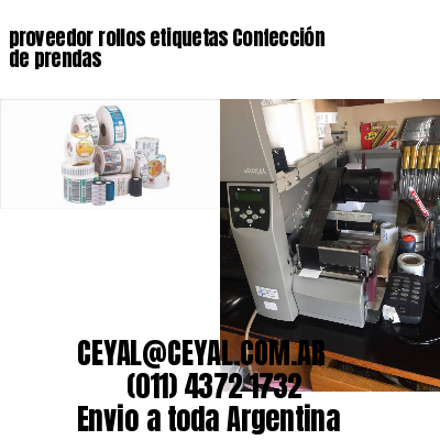 proveedor rollos etiquetas Confección de prendas