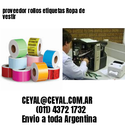 proveedor rollos etiquetas Ropa de vestir