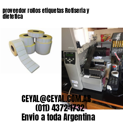 proveedor rollos etiquetas Rotiseria y dietetica