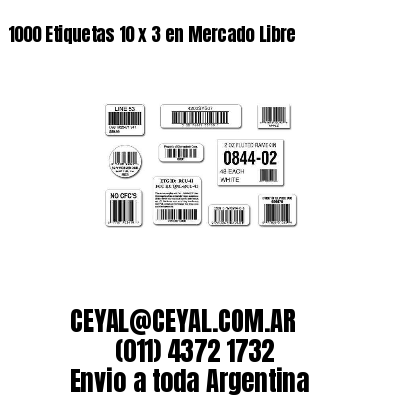 1000 Etiquetas 10 x 3 en Mercado Libre