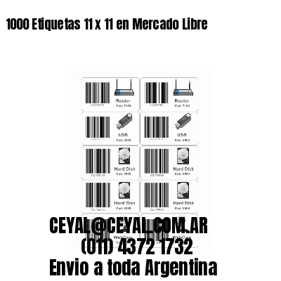 1000 Etiquetas 11 x 11 en Mercado Libre