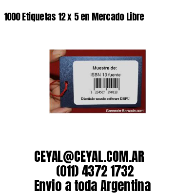 1000 Etiquetas 12 x 5 en Mercado Libre