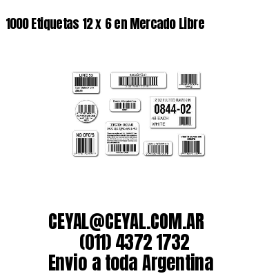 1000 Etiquetas 12 x 6 en Mercado Libre