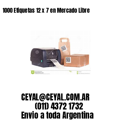 1000 Etiquetas 12 x 7 en Mercado Libre