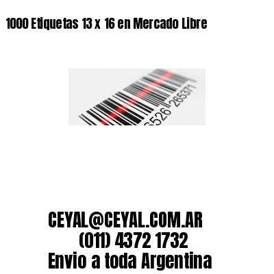 1000 Etiquetas 13 x 16 en Mercado Libre